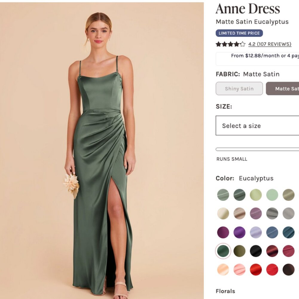 NWT - Birdie Grey Eucalyptus Dress - Medium